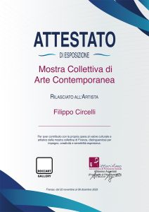 Esposizione di Filippo Circelli in occasione della Mostra Collettiva di Arte Contemporanea presso la galleria Roccart Gallery di Firenze