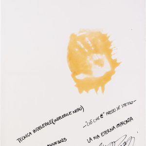 Vendita online opera dal titolo “La mia eterna impronta” realizzata dall'artista contemporaneo Filippo Circelli